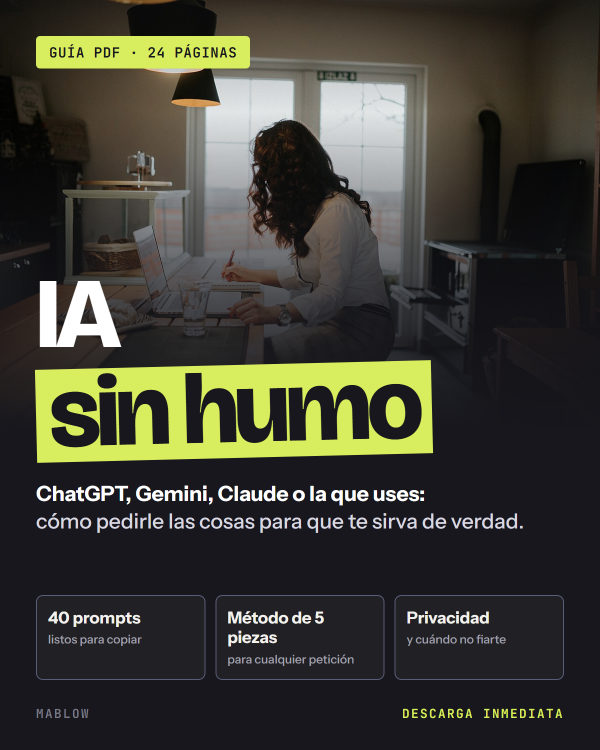 Portada de la guía IA sin humo
